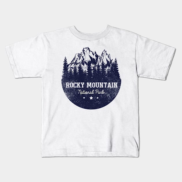 Rocky Mountain National Park Kids T-Shirt by levitskydelicia